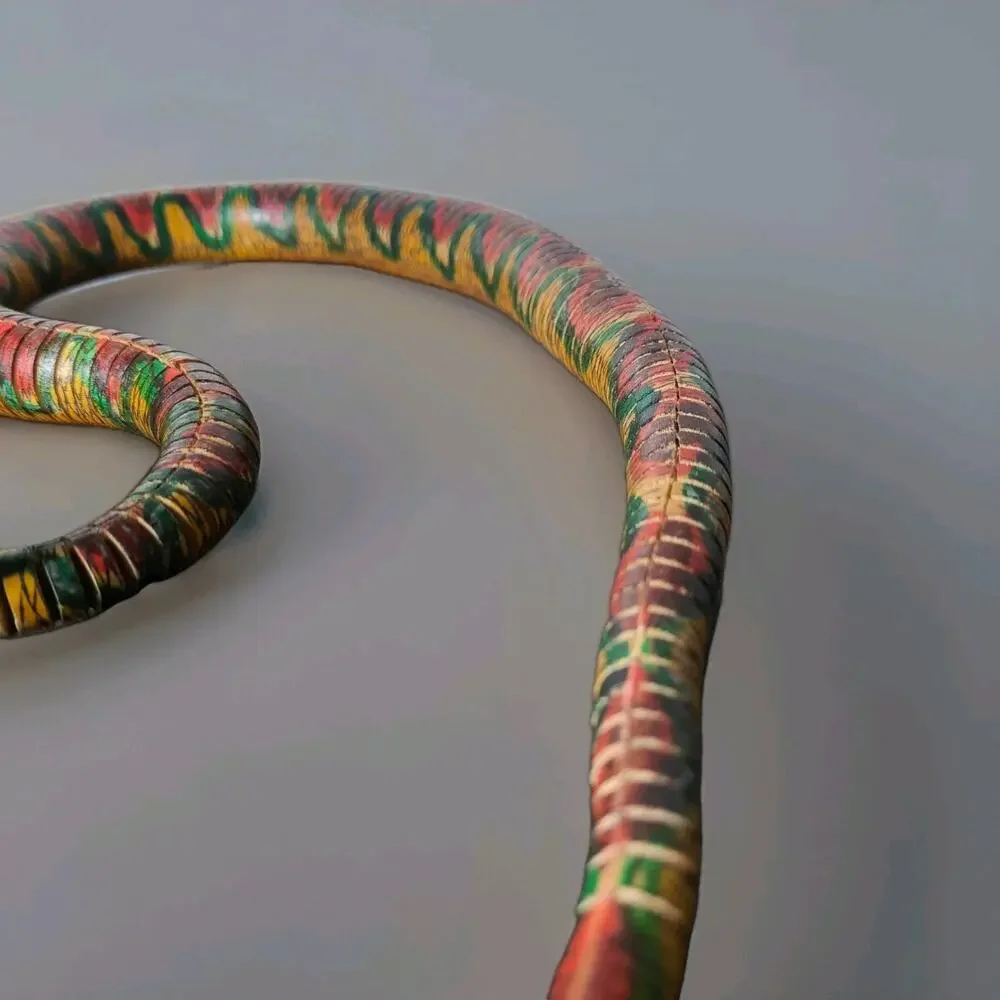 Vintage Articulated Wooden Snake Toy/Decor Reptiles 31
